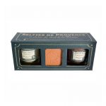 Coffret bougie/sel de bain/savon cube parfum Coquelicot